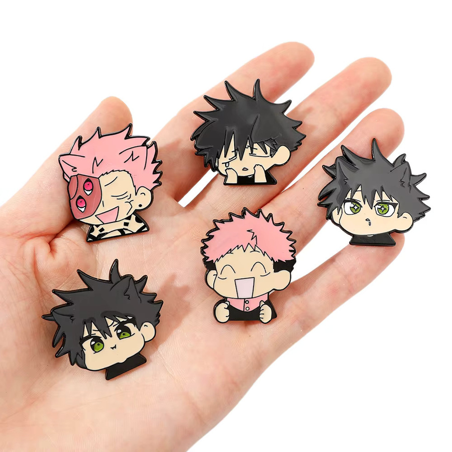 Bandai Anime-Accessoire Brosche, Cartoon-Charakter-förmiges Legierungs-Abzeichen mit Sonnenbrille, Unisex - Bild 2