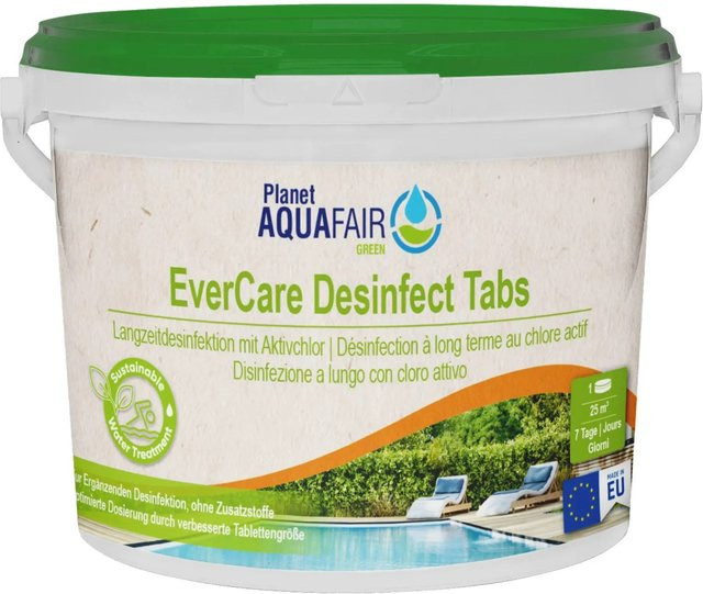 Planet Aquafair Evercare Desinfektionstabletten mit Chlor, 2,5 kg - Bild 1