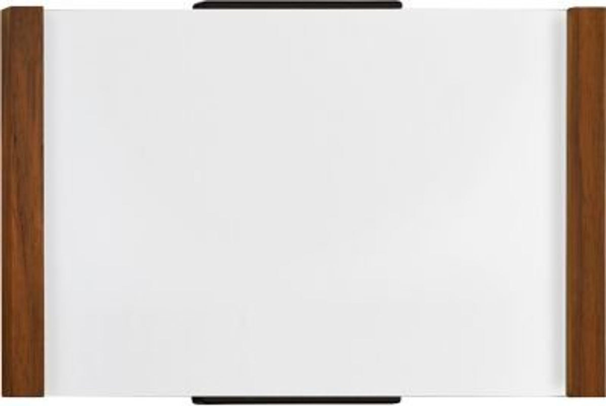 moedel Türschild LMH DIN A6 aus Holz und Aluminium in Nussbaum mit Polyester-Abdeckung zur Wandmontage, B: 160 mm, H: 103 mm - Bild 1