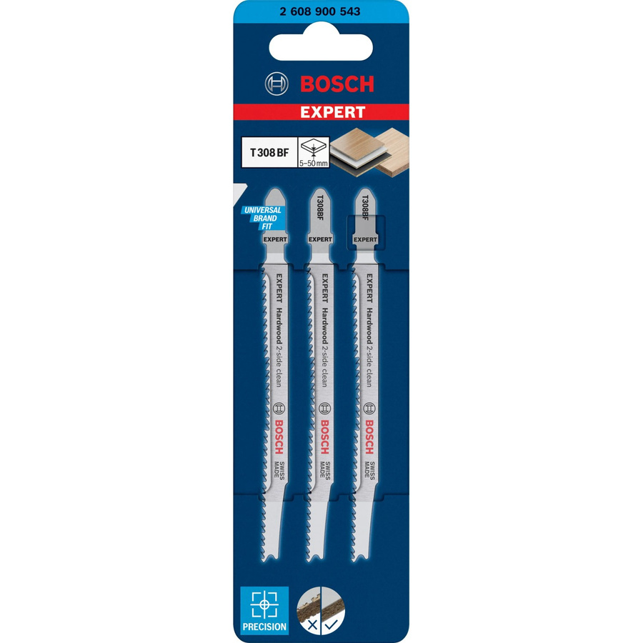 Bosch Expert T 308 BF Stichsägeblätter Hardwood 2-Side Clean, 3 Stück - Bild 3