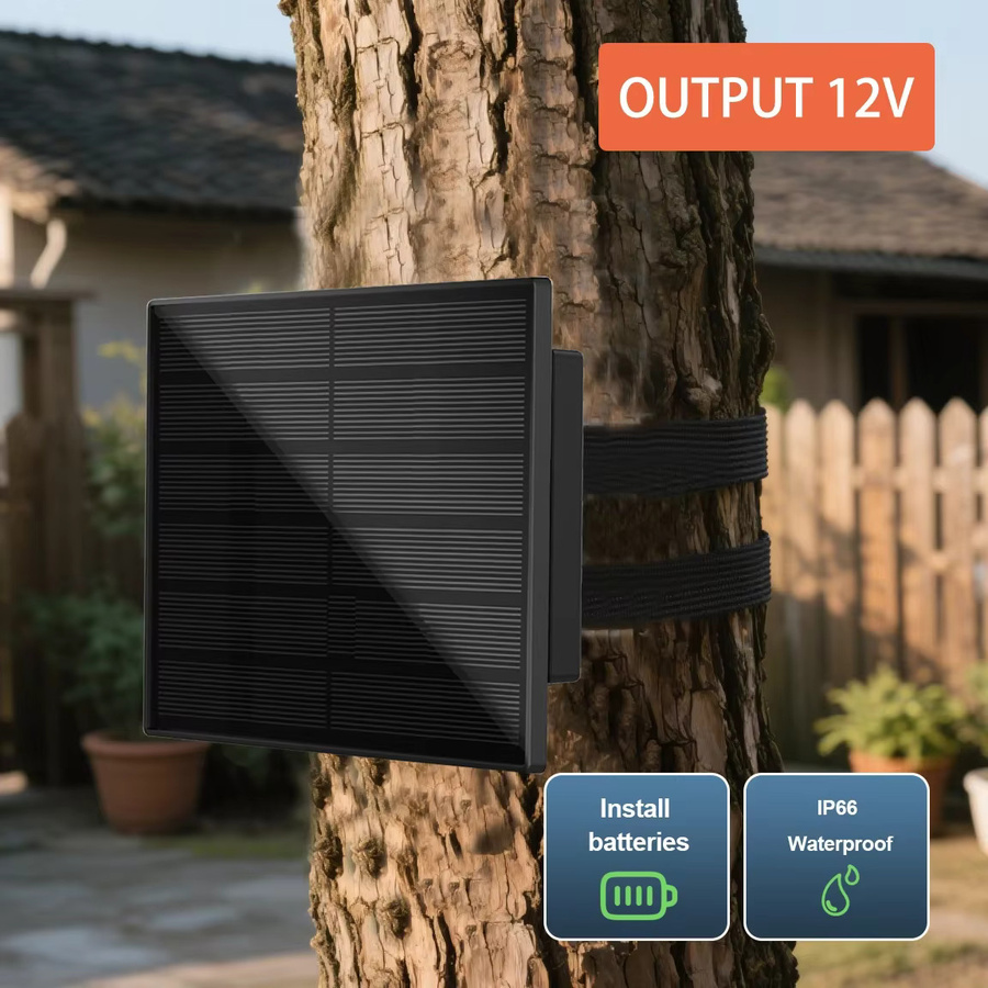 iXSolarleap Solarpanel IP66 wasserdicht 12 V in Schwarz zur Stromversorgung von Gartenbeleuchtung oder Flutlicht mit 18650-Batterie-Installation - Bild 2