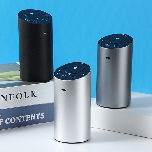 PDQ Auto-Duftdiffusor, elektrischer und wiederaufladbarer Aroma-Diffusor für das Auto oder Zuhause, Grau - Bild 1