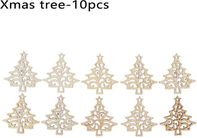 Holzscheiben Weihnachtsbaumstern aus Holz in Beige als Bastelset für deine Weihnachtsdekoration von Household supplies MH - Bild 1
