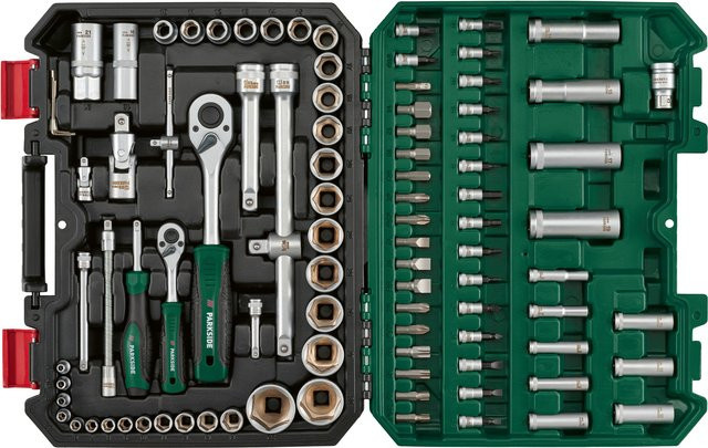 Parkside Steckschlüssel-Set aus Chrom-Vanadium-Stahl mit 1/2 Zoll Antrieb - Bild 1