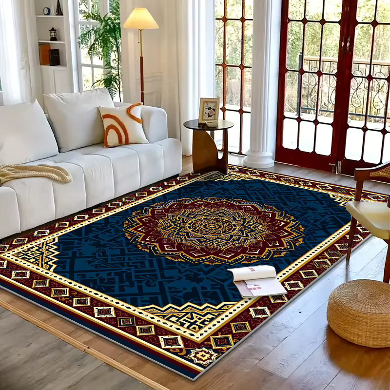 RAKKS Retro Teppich in Blau im orientalischen Design für Wohnzimmer, Schlafzimmer und Küche - Bild 3