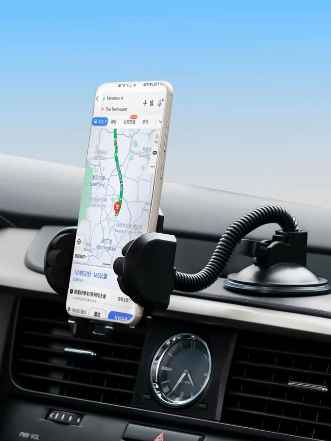 Gravity Autohalterung für Handys mit Lüftungsclip und Armaturenbrett-GPS-Halterung in Schwarz - Bild 9