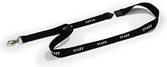 Durable Textilband STAFF mit Sicherheitsverschluss und Karabiner, 10 Stück, Schwarz/Weiß, L: 44 cm, B: 2 cm - Bild 1
