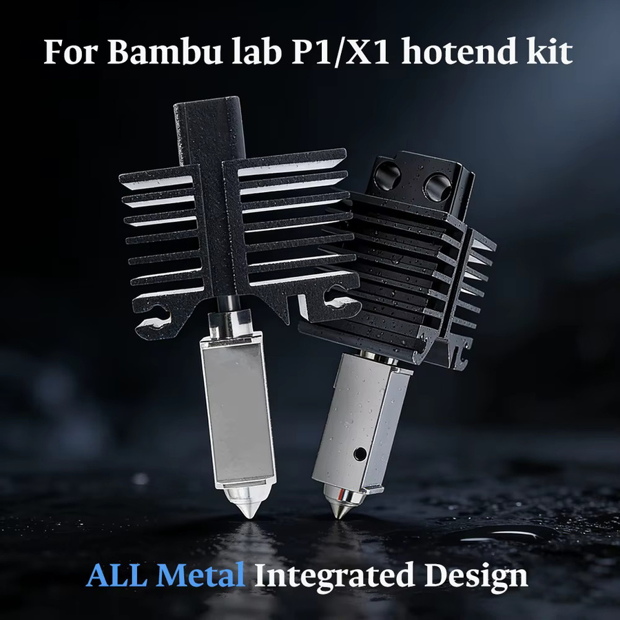 Bambu Lab Hotend aus gehärtetem Stahl für P1S, P1P und X1C, erhältlich in 0.2 mm, 0.4 mm, 0.6 mm und 0.8 mm Düsenstärke - Bild 3