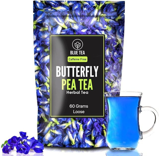 Blue Tea, Kräutertee, Clitoria-Blüten, koffeinfrei, 60 g - Bild 1