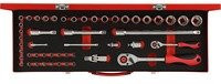 Gedore Steckschlüssel-Satz 1/4" + 1/2", 49-teilig, Rot - Bild 1