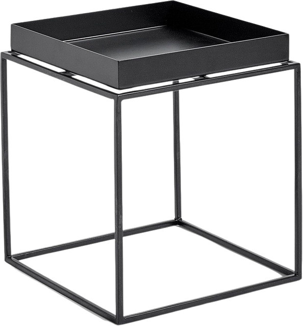 HAY Tray Table aus Stahl in Schwarz mit Industrie-Look und pulverbeschichteter Oberfläche - Bild 1