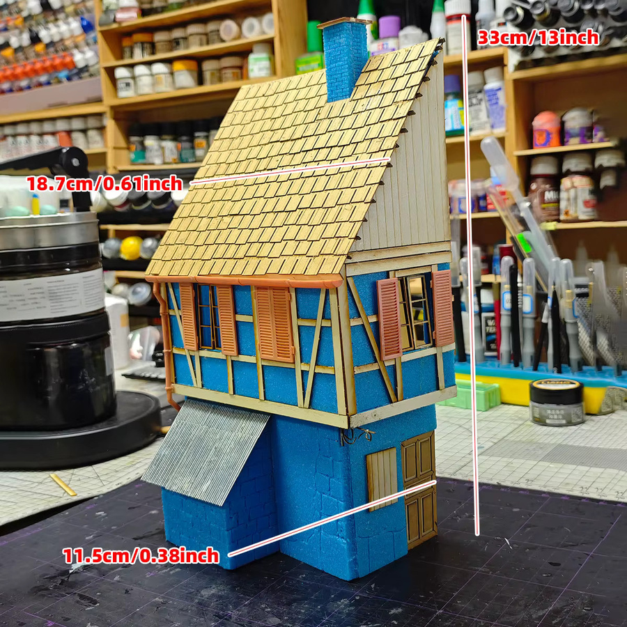 CorMake Architekturmodell-Bausatz Miniatur-Wohnhaus, Maßstabsmodell-Bausatz, 1:32 - Bild 2