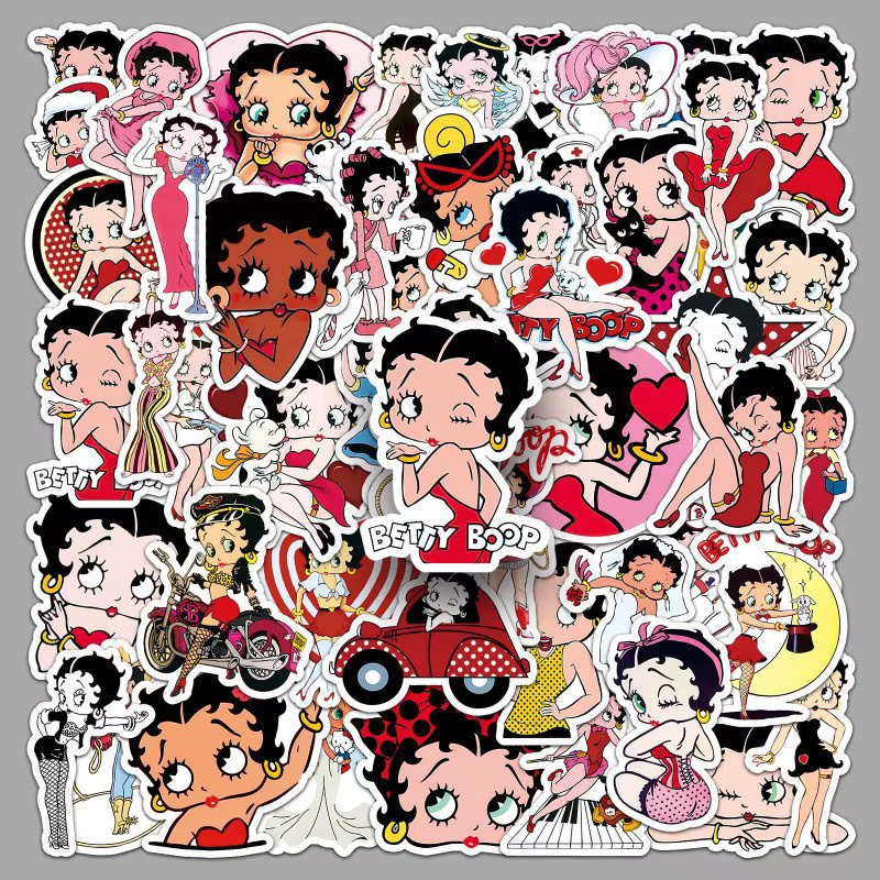 Betty Boop Aufkleber, 50-teiliges Set, Bunt / Mehrfarbig - Bild 2