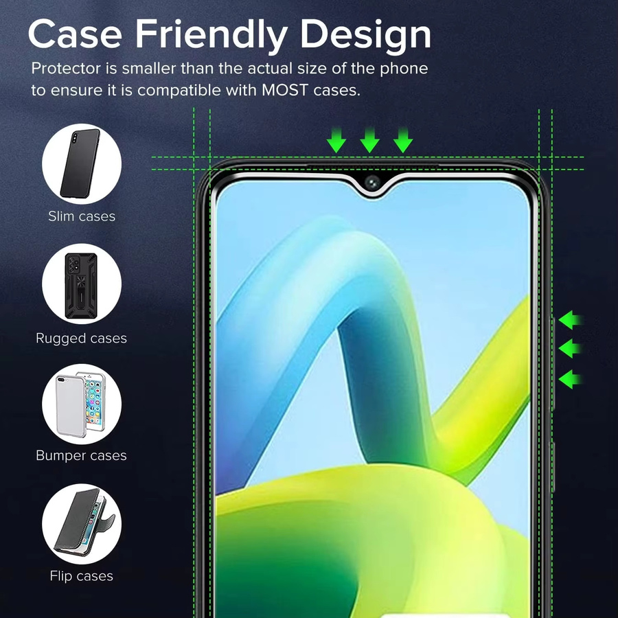 3er-Set gehärtetes Glas Display Schutzfolie für Xiaomi Redmi und Note Modelle, transparent - Bild 2