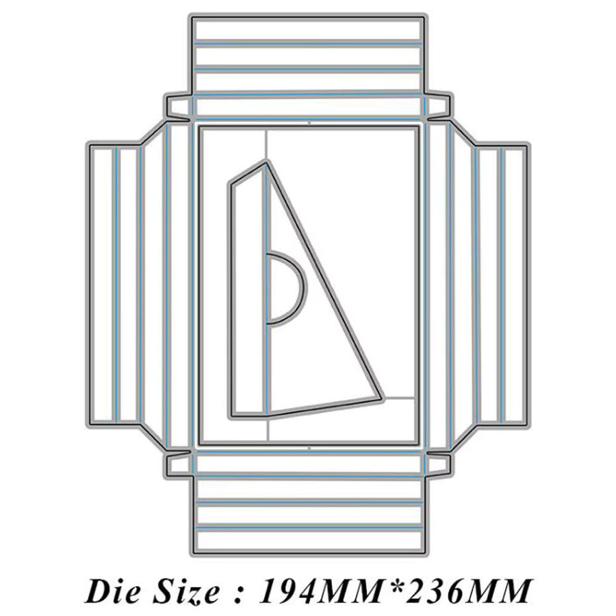 Metall Schneidwerkzeug Schablone für Scrapbooking und Fotoalben mit Fotorahmen Motiv in Silber - Bild 2