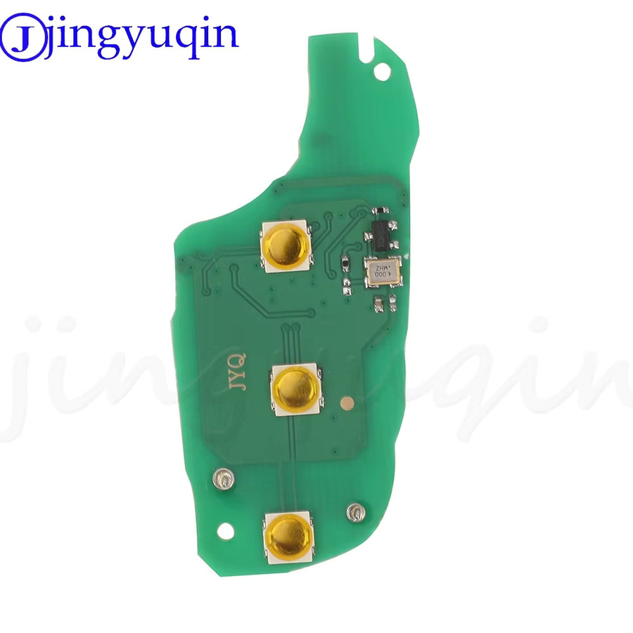 Jingyuqin Auto Fernbedienung Schlüssel Platine Fob mit 3 Tasten, 433,92 MHz FSK 4A Chip für Peugeot 208 2008 308 508 und Citroen C3 C4 C5, Farbe: Grün, Nur PCB - Bild 2