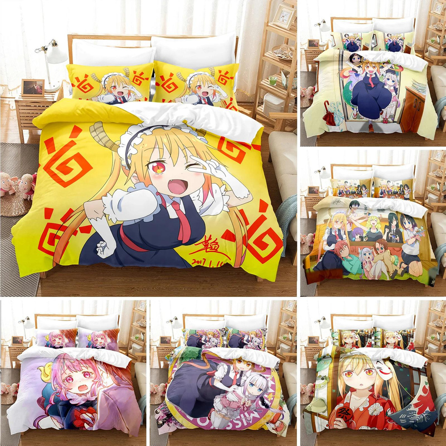 Bettwäsche-Set Miss Kobayashi's Dragon Maid Anime Kanna mit Reißverschluss, Multicolor, B/H: 135 x 200 cm - Bild 2