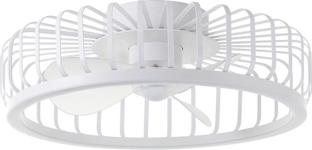 Brilliant LED-Deckenleuchte Capo mit Ventilator in Weiß, dimmbar mit Fernbedienung, Durchmesser: 48 cm - Bild 1