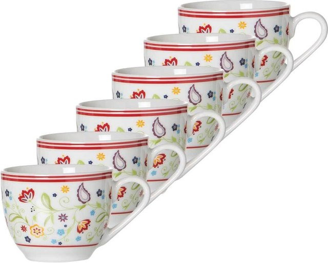 Ritzenhoff & Breker Espressotassen Shanti aus Porzellan, 6er Set, Multicolor, 80 ml - Bild 1