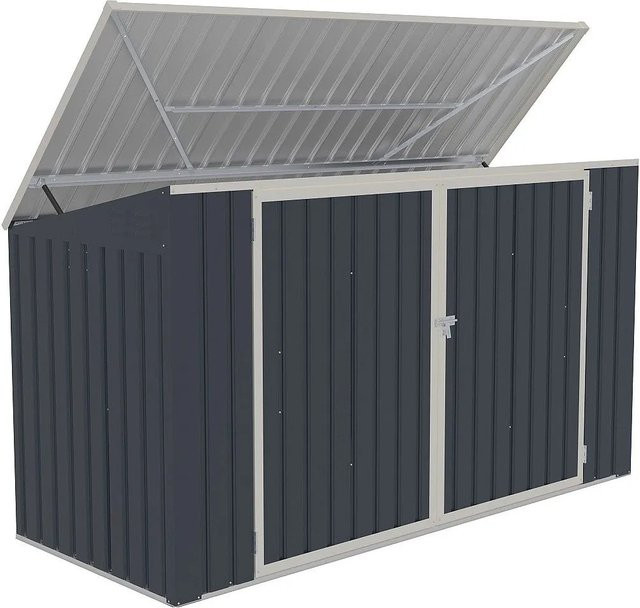 Vente-unique Mülltonnenbox Ilario Anthrazitgrau Breite: 235 cm - Bild 1