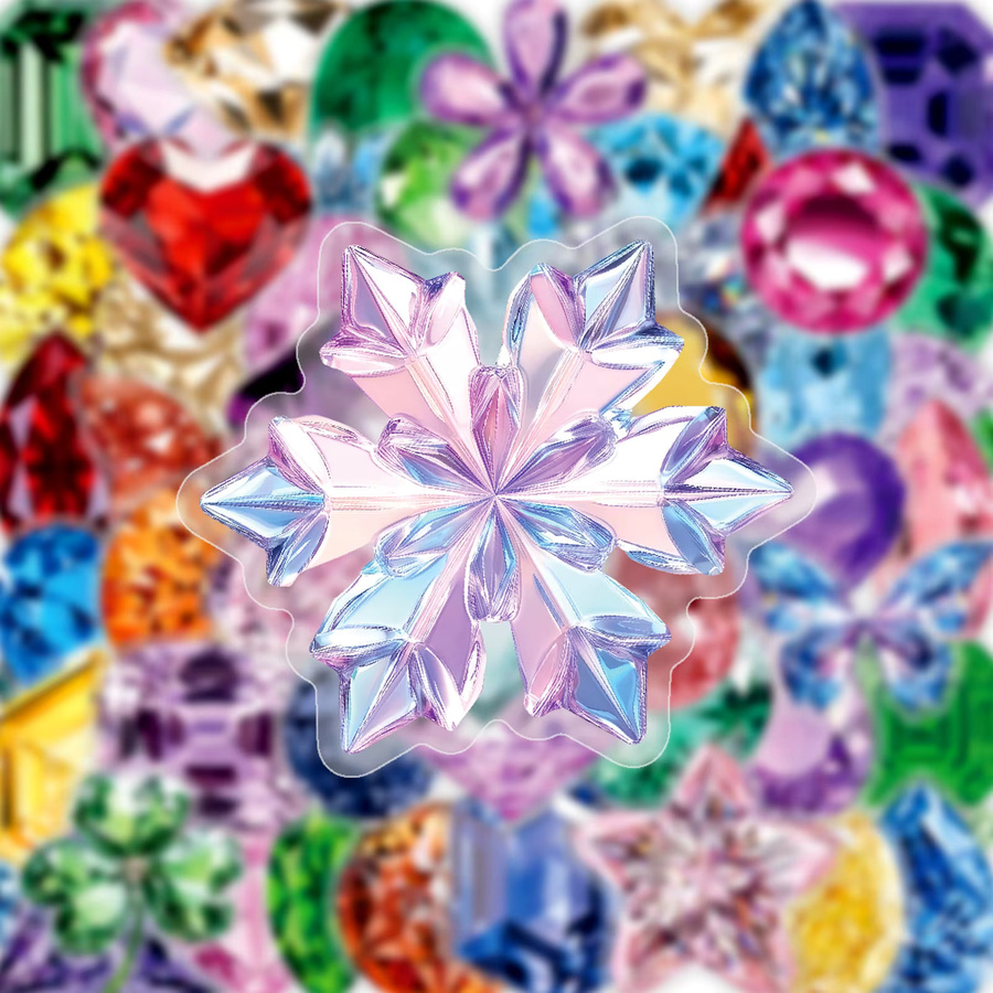 GOGOTU Magische Glücks-Kristall Aufkleber, transparent, 50-teiliges Set - Bild 3