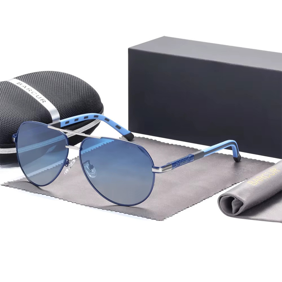 BARCUR Sonnenbrille Aviator, polarisiert, Unisex, Farbverlaufslinse - Bild 3