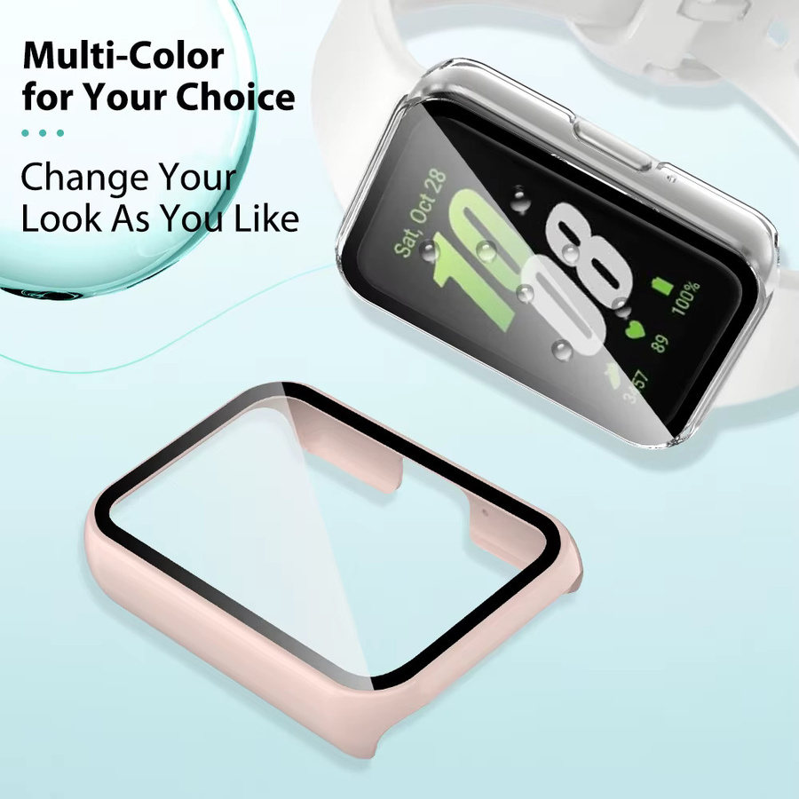 Mptionx Hülle und Glas für Samsung Galaxy Fit 3, Silikon, Schwarz - Bild 4