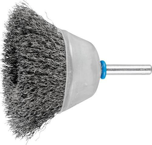 PFERD Topfbürste ungezopft TBU 5010/6 INOX mit Schaft, Edelstahl-Draht, Silber/Blau, 10 Stück - Bild 1