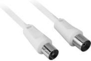 Goobay RF-Stecker auf RF-Buchse Kabel in Weiß, 2,5 m - Bild 1