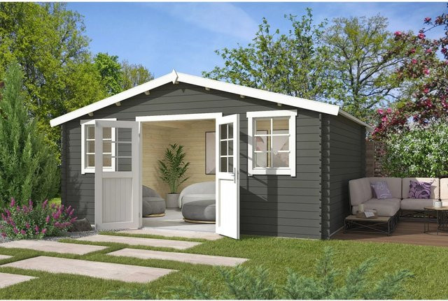Lasita Gartenhaus Udo in Grau-Grün mit Außenmaßen B/T/H: 522,4 x 400 x 256,5 cm - Bild 1