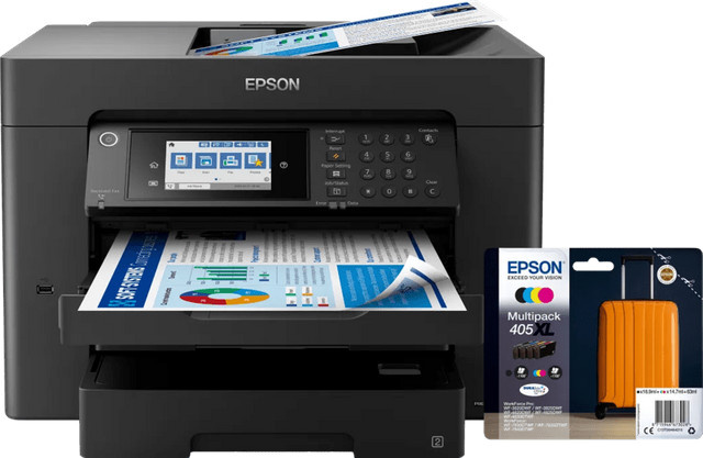 Epson WorkForce WF-7840DTWF Inkjet-Multifunktionsgerät mit Drucken, Scannen, Kopieren und Faxen inklusive einem Satz XL-Reservepatronen - Bild 1