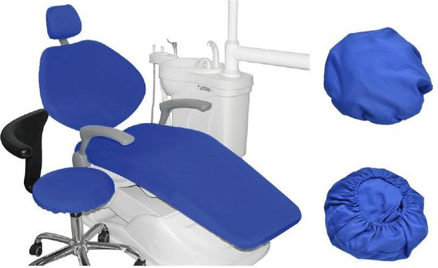 4er-Set elastische Stuhlbezüge von Binchi Gardens in Blau, Lila, Gelb und Grün - Bild 1