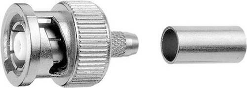 Telegärtner BNC-Reverse-Steckverbinder Stecker gerade 50 Ohm in Silber - Bild 1