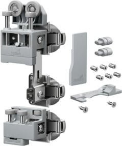 Hettich Set WLL PC mit Soft-Close, Ausführung rechts, Farbe Grau - Bild 1