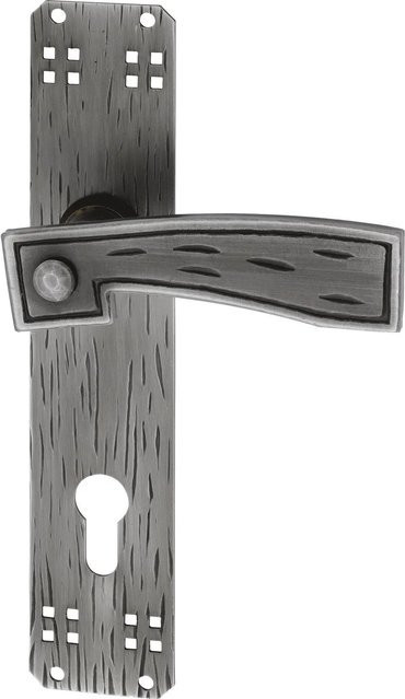 Schösswender Türbeschlag Elga Schild Pz 88 in Schwarz Matt Passiviert - Bild 1