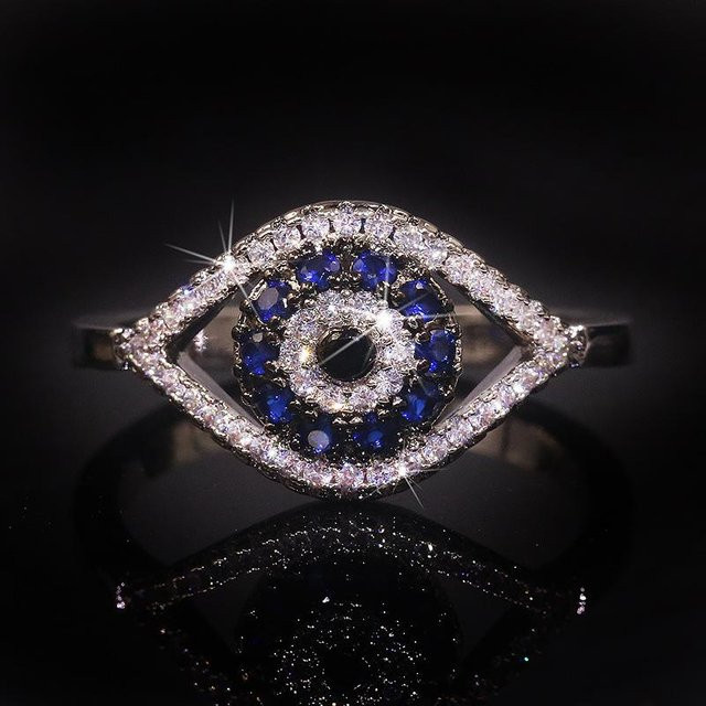 YIRAN Jewelry Einlege-Ring, Diamantring, Damen, black - Bild 1