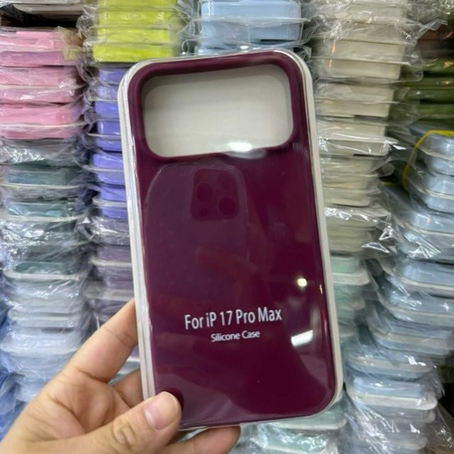 Apple iPhone Softcover Candy-Hülle aus Flüssigsilikon mit glatter Oberfläche in Grau und Lila - Bild 1