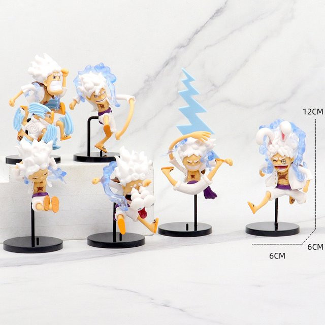 Bandai One Piece Gear 5 Nika Luffy Figuren, 5-teiliges Set, PVC - Bild 1