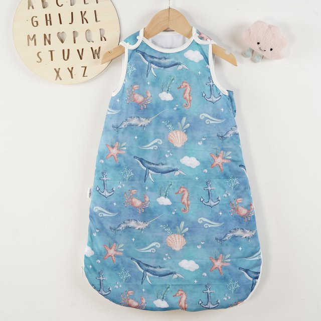 HappyFlute Baby-Schlafsack aus Bambus-Baumwolle für Neugeborene, warm und tragbar, Blau - Bild 1