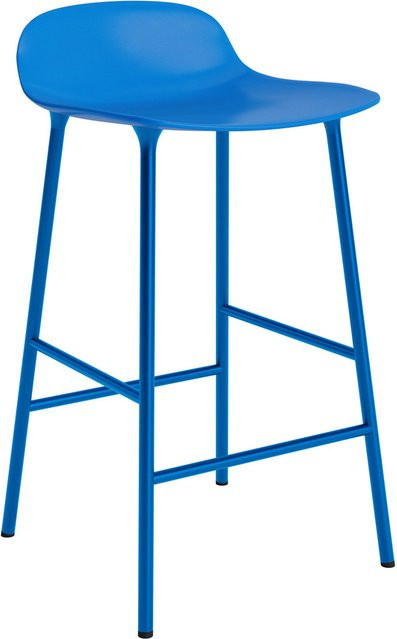 Normann Copenhagen Form Barstuhl mit Metallgestell in Blau im skandinavischen Design - Bild 1