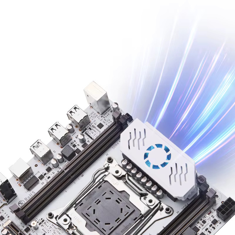 QIYIDA X99 Motherboard Set mit Xeon E5 2670 V3 CPU und 16GB DDR4 REG ECC RAM sowie M.2 NVMe und USB-C Unterstützung - Bild 2