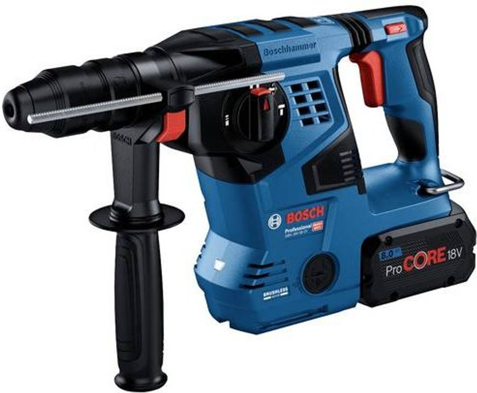 Bosch Professional GBH 18V-28 CF SDS-Plus Akku-Bohrhammer 18V in Blau, Schwarz und Rot - Bild 2