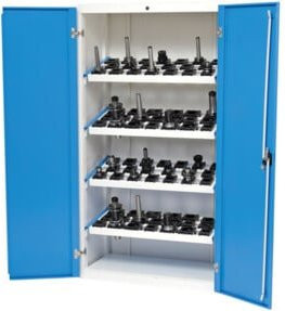 Bedrunka+Hirth CNC-Flügeltürenschrank T500 R36-16 in Blau mit 4 Werkzeugaufnahmen - Bild 1