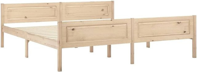 vidaXL Massivholzbett aus Kiefer mit Schubladen in Braun und Beige, B/T/H: 180 x 200 x 186 cm - Bild 1