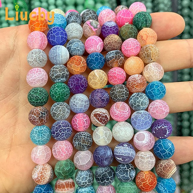 Frost Krabbe bunte Achate Perlen, 15 cm, Charms - Bild 1