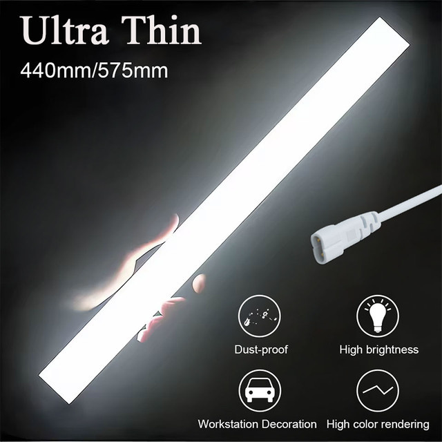 LED Röhrenleuchte T5 für Innenbereich und Garage, 10W, Weiß, Kaltweiß - Bild 1
