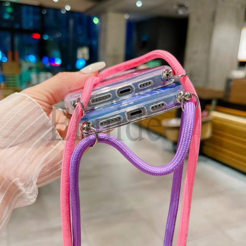 Glitzernde Quicksand Handyhülle mit Crossbody-Lanyard für Xiaomi Redmi Note 14 13 Pro Plus 12 15 13C 15C 14C A5 12S in Lila Multicolour - Bild 3