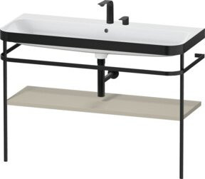 Duravit Möbelwaschtisch-Kombi Happy D.2 Plus in Tau s-matt mit Konsole und 2 HL, Weiß, B: 117,5 cm, T: 49 cm - Bild 1