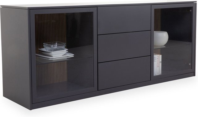 Sideboard arena ARCOS in Grau Anthrazit matt lackiert, B: 183,0 cm, H: 77,0 cm, T: 50,0 cm - Bild 1