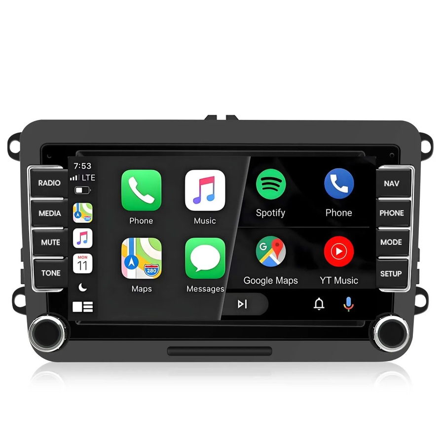 Junsun Autoradio mit Bluetooth, Wi-Fi und GPS für VW Golf 5, Polo 5R, T5 und Passat in Schwarz mit 7,0 Zoll Display - Bild 2